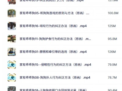 家有良狗的训练视频教程
